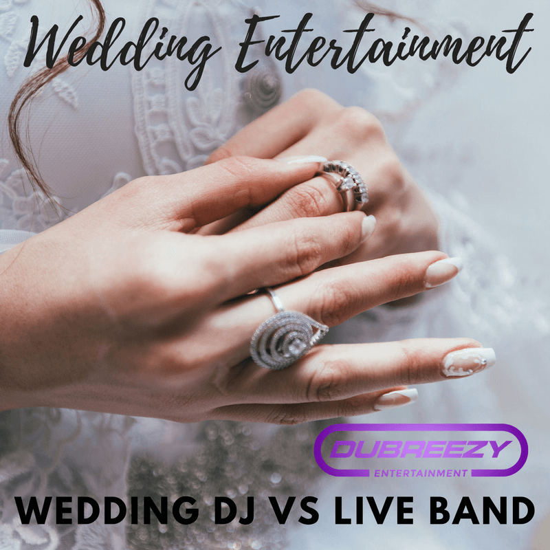 wedding entertainment wedding dj vs live band pin